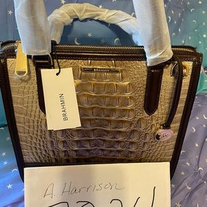 Brahmin Small Caroline NWT in Silver Lining Windermere.